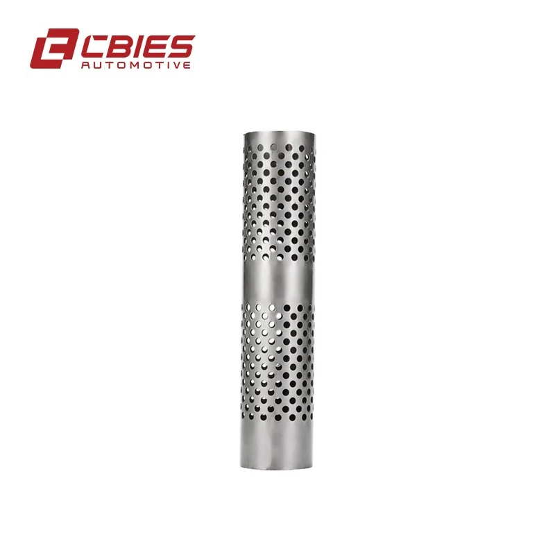 How does an automotive exhaust stainless tube interact with a catalytic converter?